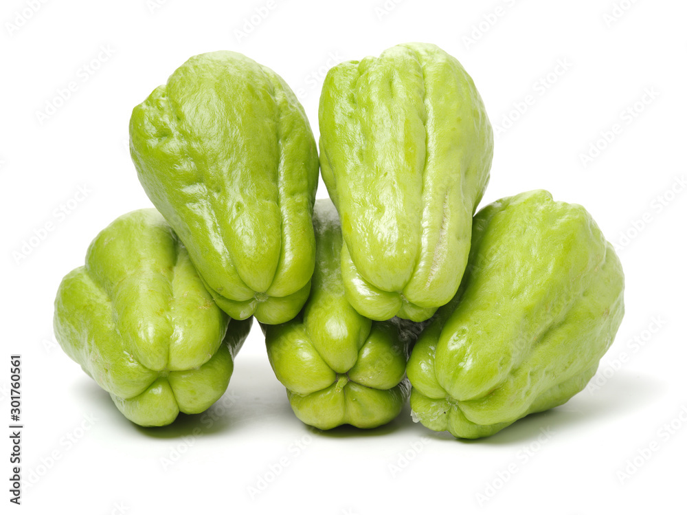 Fototapeta premium Chayote on white background 
