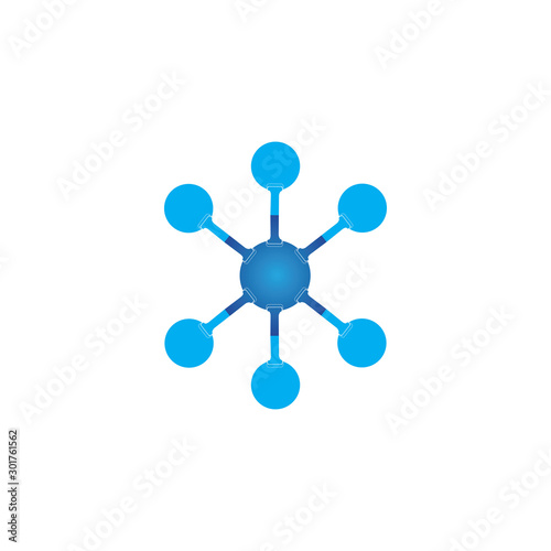 Molecule vector illustration design