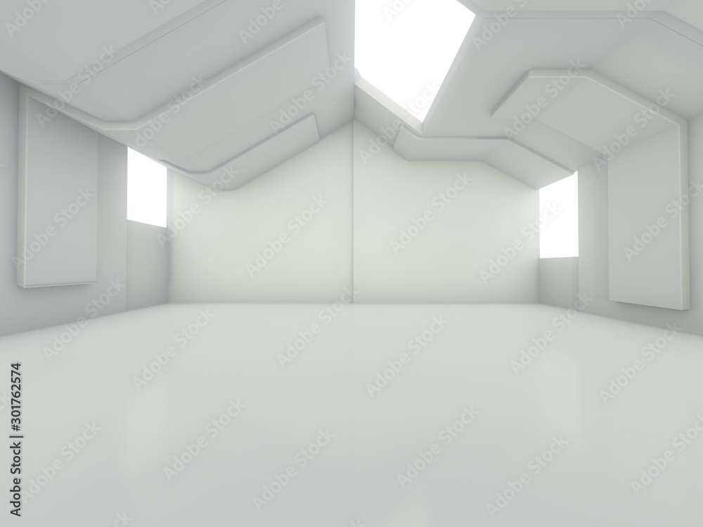 Abstract modern architecture background. 3D Abstract modern architecture background. 3D