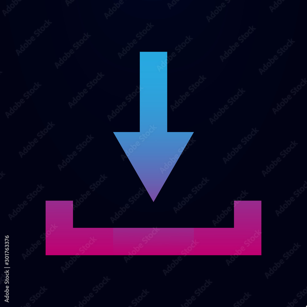 Arrow, download nolan icon. Simple glyph, flat vector of arrows icons for ui and ux, website or mobile application Arrow, download nolan icon. Simple glyph, flat vector of arrows icons for ui and ux, website or mobile application
