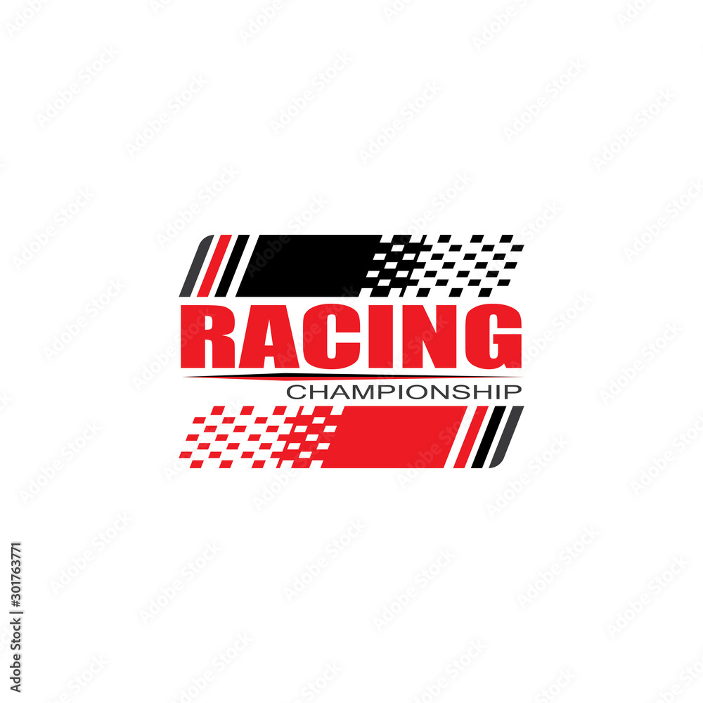 Naklejka premium Race flag icon design