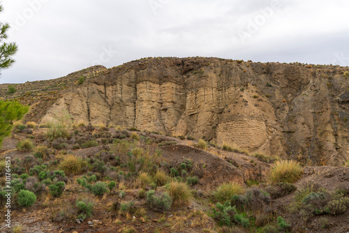 Landscapes near the Ricaveral road (Almeria) Spain