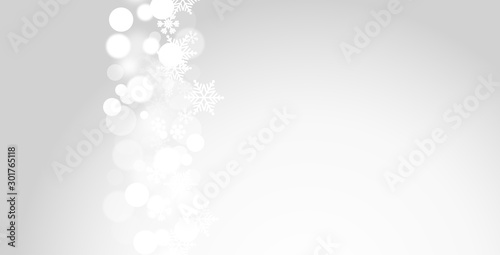 sfondo, elegante, argentato, natale, fiocchi di neve
