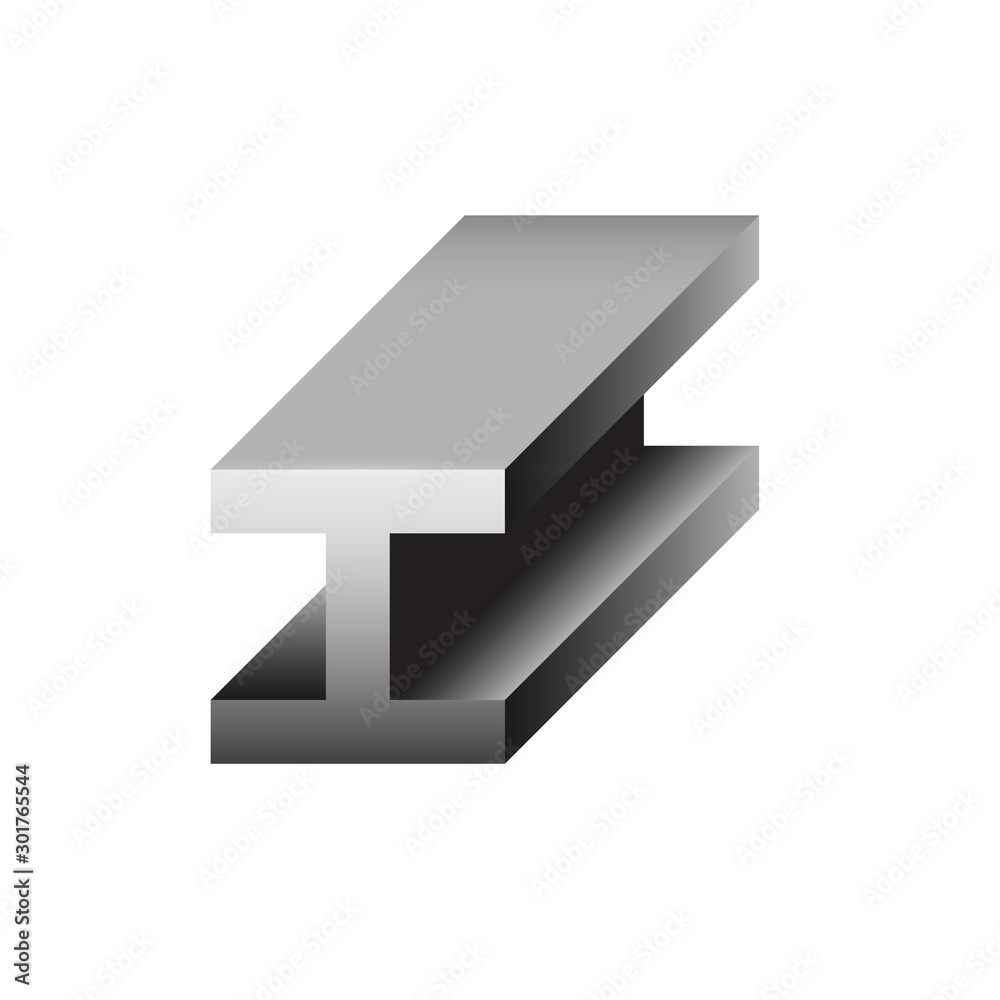 Steel product vector icon. H profile shape and long. That alloy of iron consist of carbon and high tensile strength. Use as beam, frame, girder or structure in engineering and construction industry. Steel product vector icon. H profile shape and long. That alloy of iron consist of carbon and high tensile strength. Use as beam, frame, girder or structure in engineering and construction industry.