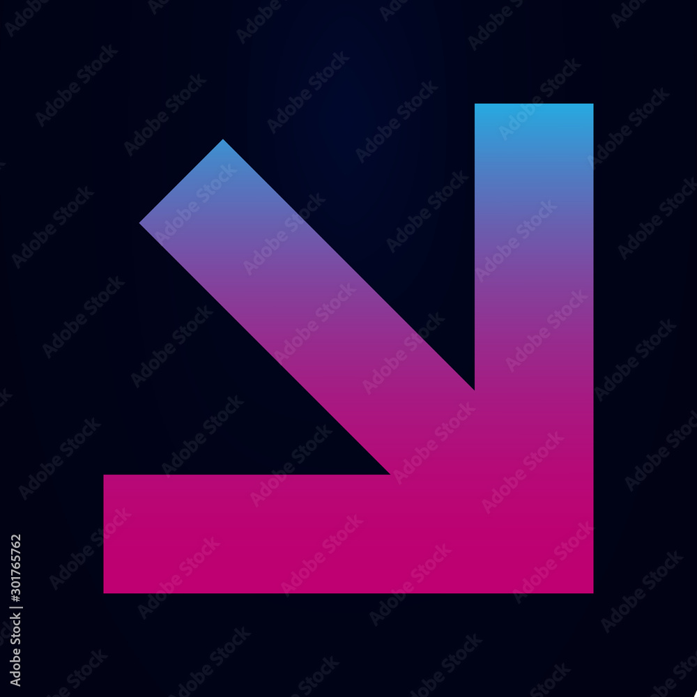 Arrow nolan icon. Simple glyph, flat vector of arrows icons for ui and ux, website or mobile application