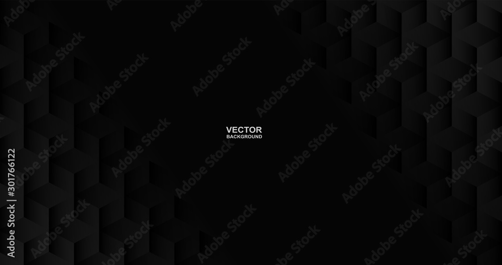 Abstract. geometric shape black background. light and shadow. Vector. - obrazy, fototapety, plakaty 