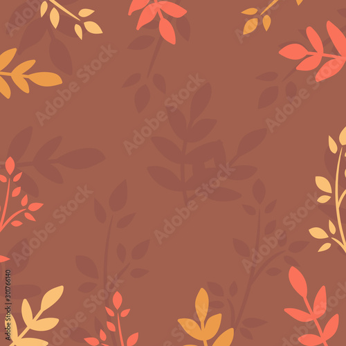 Thanksgiving Background Banner poster template vector illustration Autumn holiday greeting card