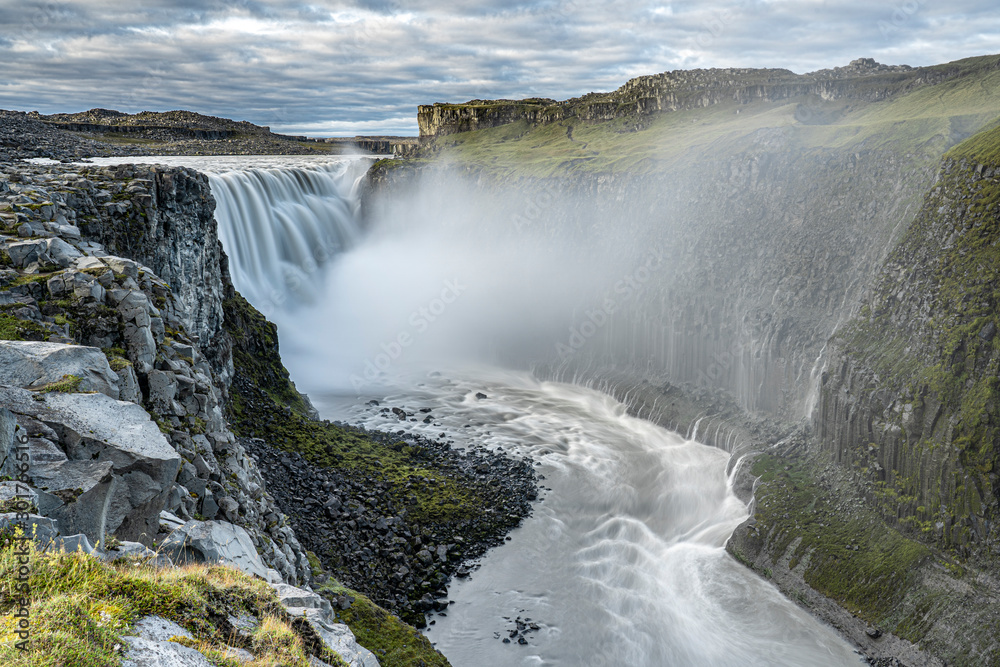 famous Dettifoss in northern Iceland is one of the biggest Waterfalls in Europe famous Dettifoss in northern Iceland is one of the biggest Waterfalls in Europe