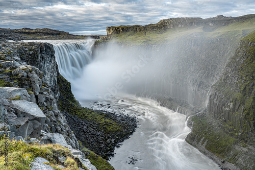 famous Dettifoss in northern Iceland is one of the biggest Waterfalls in Europe
