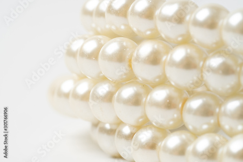 pearl necklace isolated on white