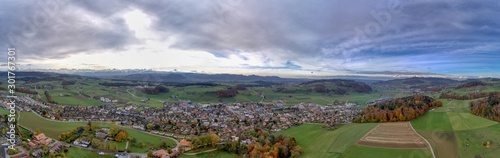 Panorama von Worb, Bern, Schweiz
