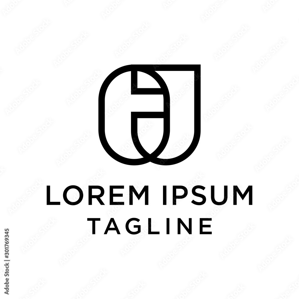 initial letter logo 0J, J0 logo template initial letter logo 0J, J0 logo template