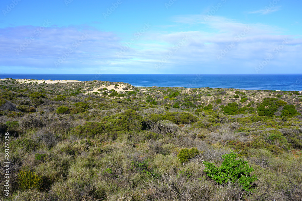 Landscape view of Horrocks Beach on the Coral Coast in Western Australia
