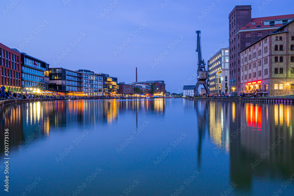 Panorama auf den Hafen der Stadt Münster Westfalen