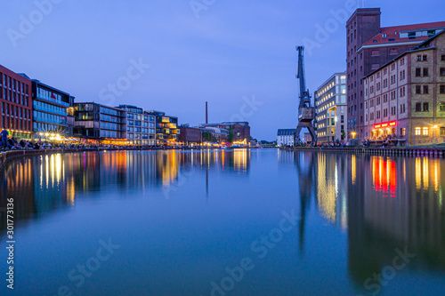 Panorama auf den Hafen der Stadt Münster Westfalen