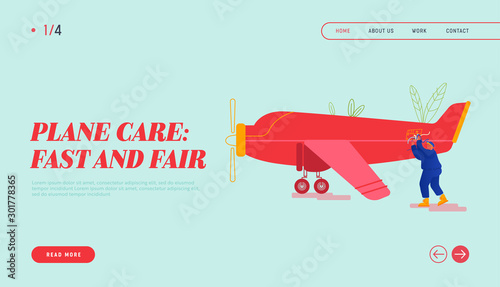 Foto Aviation Engineering Profession Website Landing Page