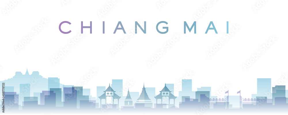 Chiang Mai Transparent Layers Gradient Landmarks Skyline