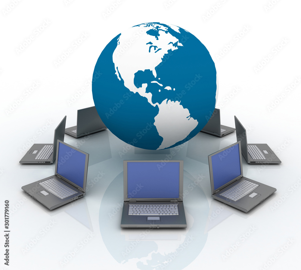 Cloud and remote IT technology, 3d rendering Cloud and remote IT technology, 3d rendering