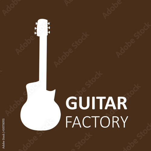 guitar factory vector logos, brands for musicians or artists