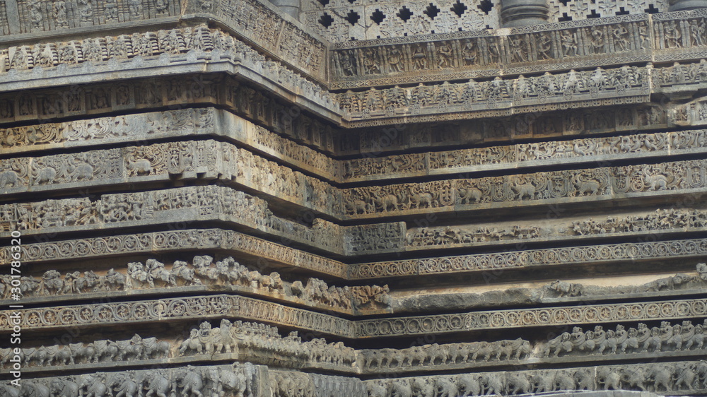 detail of the facade of building in barcelona spain