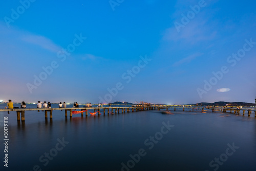 Landscape of Wuhan East Lake of Hubei province,China.East Lake Scenic Area of Wuhan