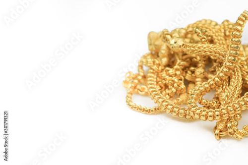 gold jewelry isolated background