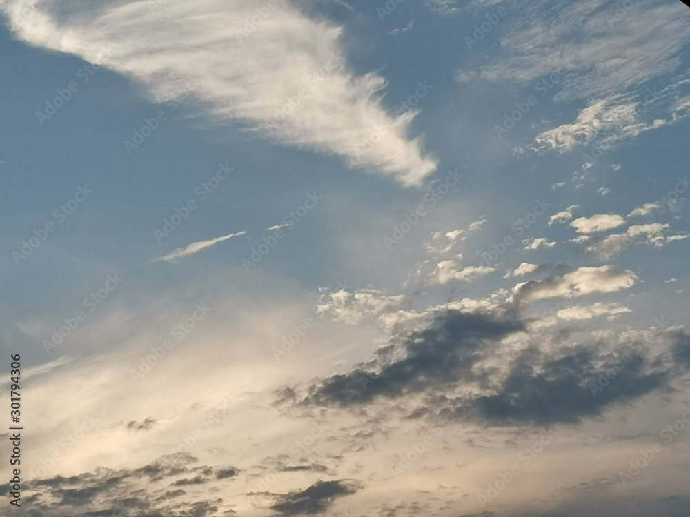 Sky and clouds at dusk Sky and clouds at dusk
