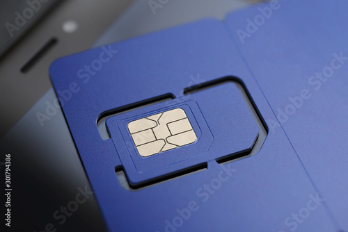 Plakat Violet SIM card pre-cut mini, micro, nano sizes and.