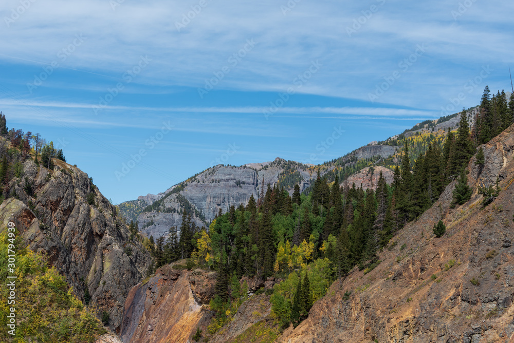 Landscape of the San Juan Mountains near Ouray, Colorado