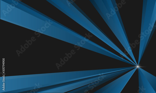 Blue line triangle and black background