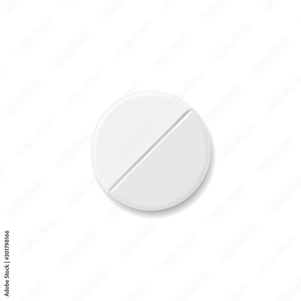 Realistic Pills isolated on white background. Vector illustration. Realistic Pills isolated on white background. Vector illustration.