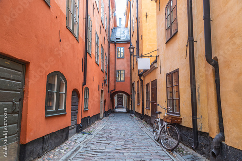 Colorful streets in the Gamla Stan
