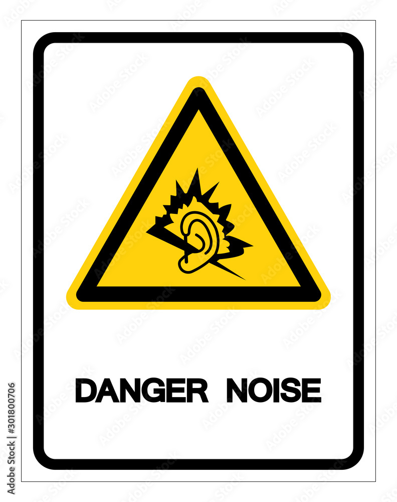 Danger Noise Symbol Sign, Vector Illustration, Isolate On White Background Label .EPS10 Danger Noise Symbol Sign, Vector Illustration, Isolate On White Background Label .EPS10