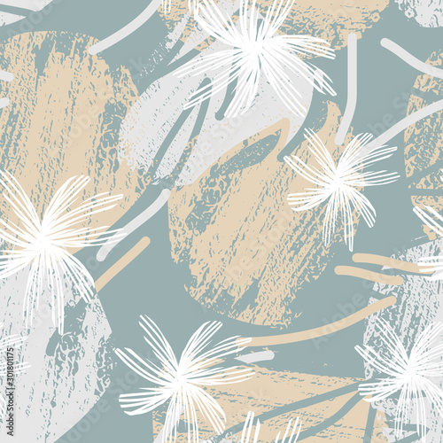 abstract floral background with flowers