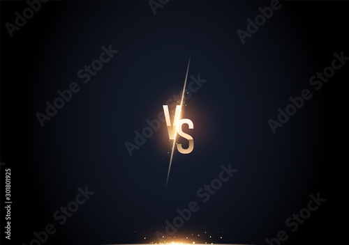 Versus vs background, Battle vs match, game concept competitive vs. VS gold sign. Vector illustration eps 10 Vector illustration