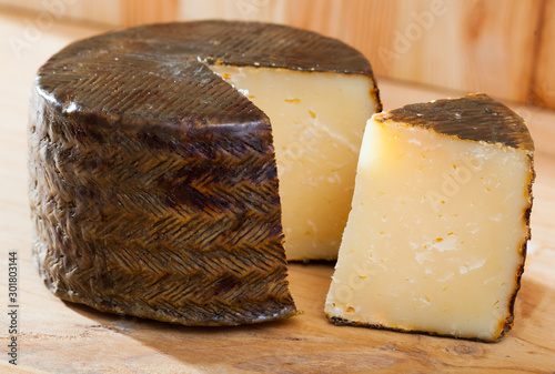 Manchego – traditional Spanish cheese photo