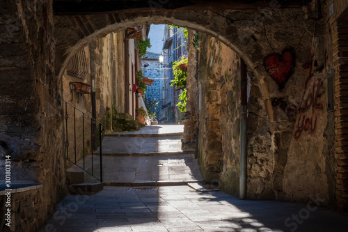 Fototapeta Naklejka Na Ścianę i Meble -  Alley of Marta, little town near Bolsena lake, province of Viterbo, Lazio, Italy
