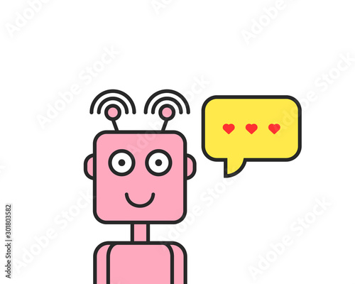 love messages through chatbot icon