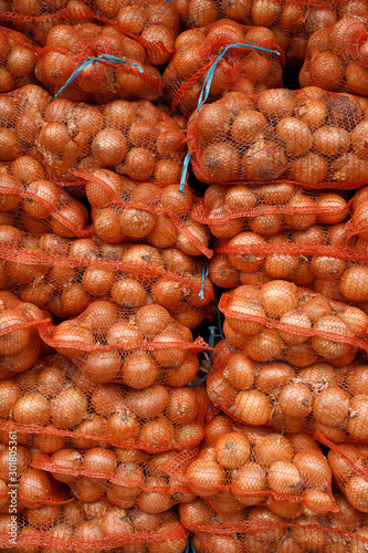  onions in nets, just off the field