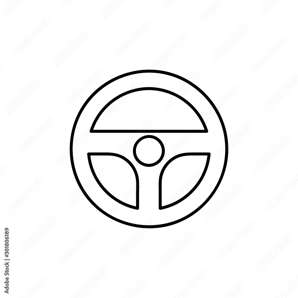 Steering wheel icon. Car, auto vector line icon. Automobile, machine, drive symbol. Linear style sign for mobile concept and web design. Wheel symbol illustration. Pixel vector graphics - Vector. Steering wheel icon. Car, auto vector line icon. Automobile, machine, drive symbol. Linear style sign for mobile concept and web design. Wheel symbol illustration. Pixel vector graphics - Vector.