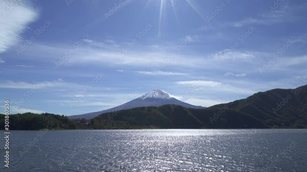 河口湖から眺めた富士山,Mt.Fuji,Fujisan,Fuji Five Lakes, Lake Kawaguchi, Lake Yamanaka, Lake Motosu, Lake Shoji, Lake Sai, Mt.Fuji, Fujiyoshida, Nature, Volcano, Sunny weather