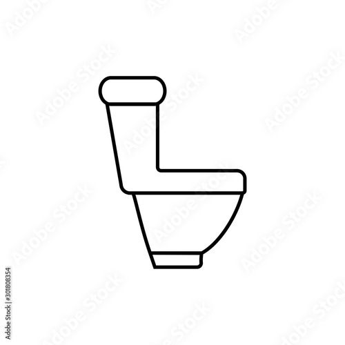 Lavatory bowl line icon. Lavatory bowl symbol for your web site design, logo, app, UI. Vector illustration, EPS10.