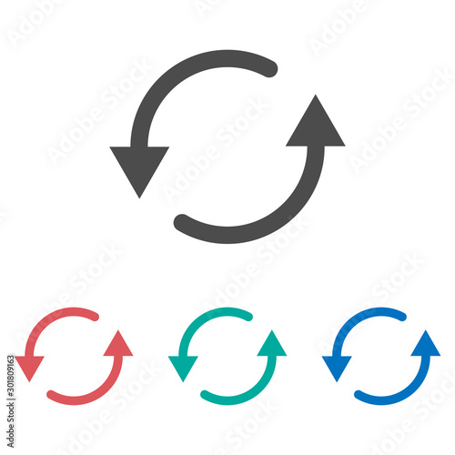 Reload icon isolated on white background. Vector illustration.