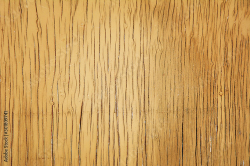 Old cracked wood texture. Different fractures of surface. Vertical lines and scuffs. Background for text or design.