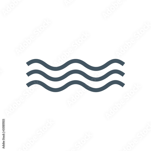 Wave icon. Vector concept illustration for design. Stock Vector illustration isolated on white background.
