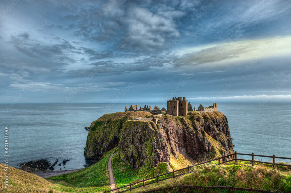 Dunnottar Castle in Scotland. Near to Aberdeen - United Kingdom