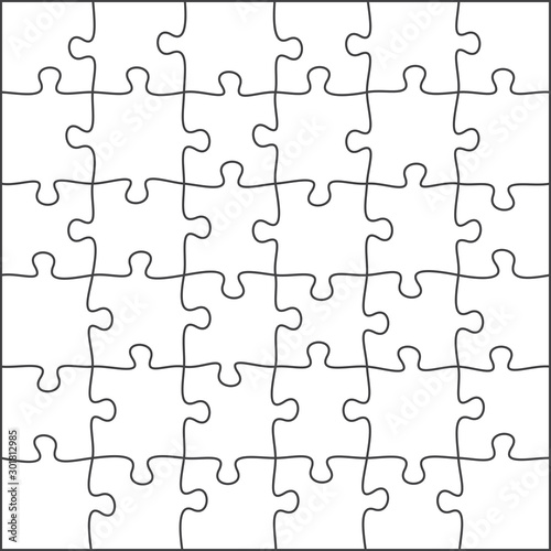 jigsaw puzzle grid background. tile vector illustration