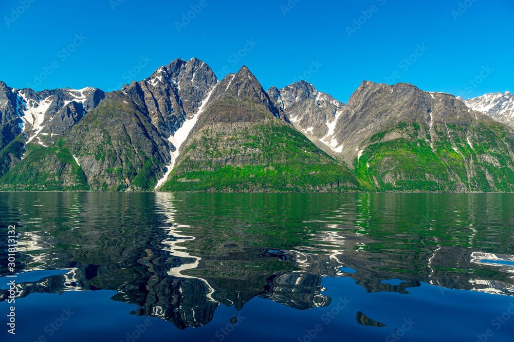 Beautiful view of the fjord in Norway