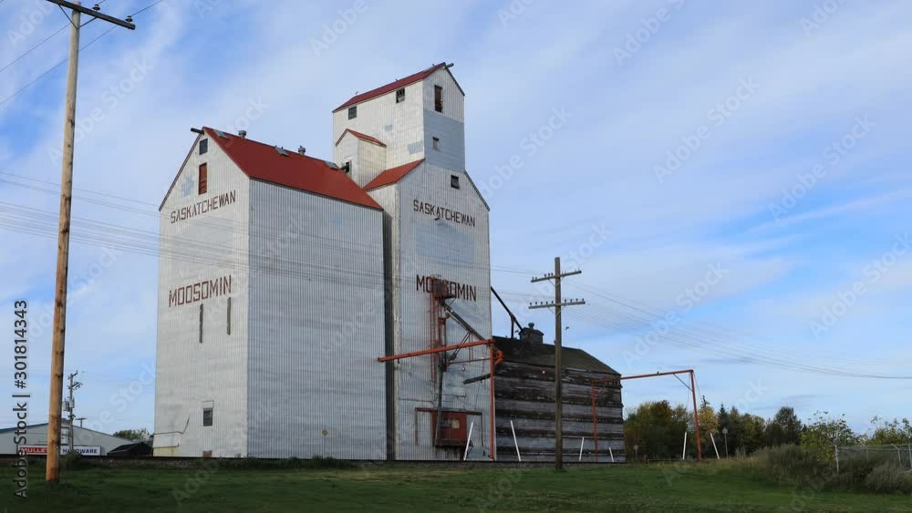 Saskatchewan, Canada grain elevator, a timelapse 4K Saskatchewan, Canada grain elevator, a timelapse 4K