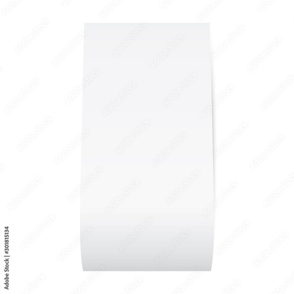 Supermarket receipt template. Blank white shop check. Supermarket receipt template. Blank white shop check.